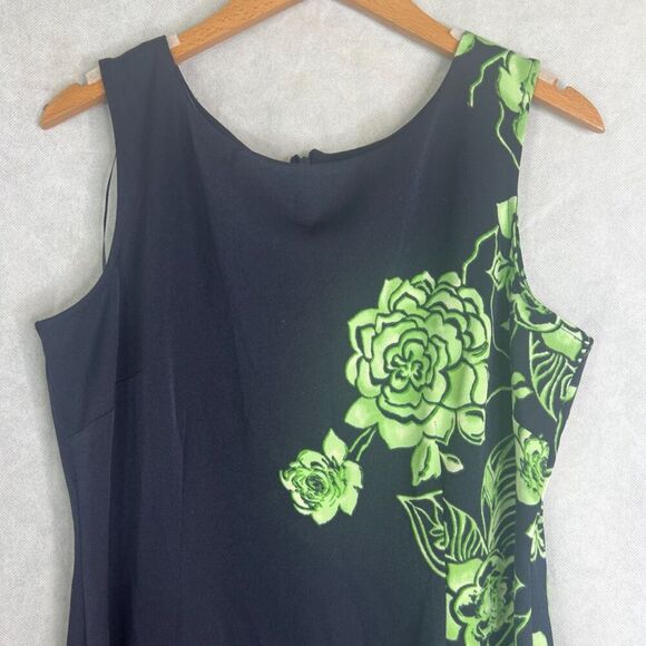 Maya‎ Brooke NWT Navy Blue Floral Bodycon Sleeveless Midi Dress Size 12 - Picture 3 of 6